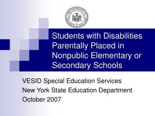  Understudies with Disabilities Parentally Placed in Nonpublic Elementary or Secondary Schools 