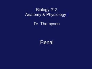  Science 212 Anatomy Physiology I 