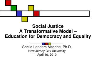  Social Justice A Transformative Model Education for Democracy and Equality 