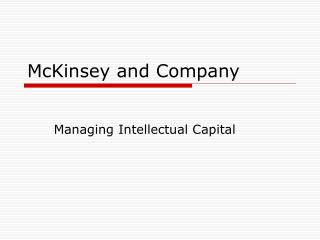  McKinsey and Company 