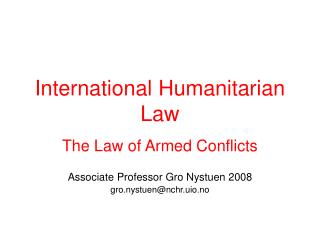  Global Humanitarian Law 