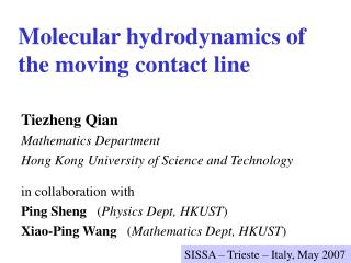  Atomic hydrodynamics of the moving contact line 