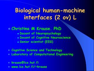 Natural human-machine interfaces 2 ov L 