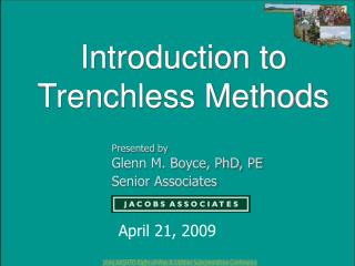  Prologue to Trenchless Methods 