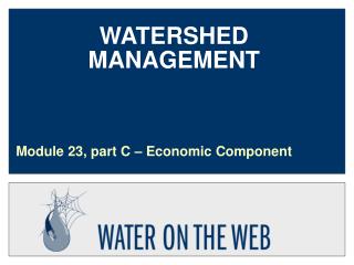  WATERSHED MANAGEMENT 
