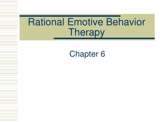  Discerning Emotive Behavior Therapy 