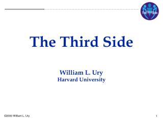  The Third Side William L. Ury Harvard University 