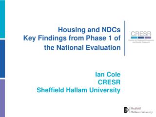  Lodging and NDCs Key Findings from Phase 1of the National Evaluation 