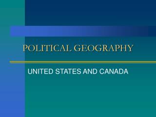  POLITICAL GEOGRAPHY 