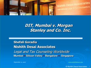  Shefali Goradia Nishith Desai Associates Legal and Tax Counseling Worldwide Mumbai Silicon Valley Bangalore Singapor 