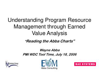  Comprehension Program Resource Management through Earned Value Analysis 