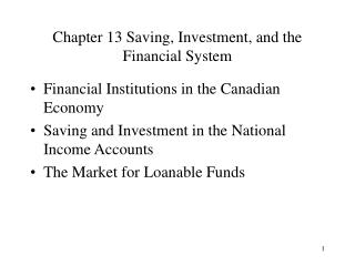  Section 13 Saving, Investment, and the Financial System 