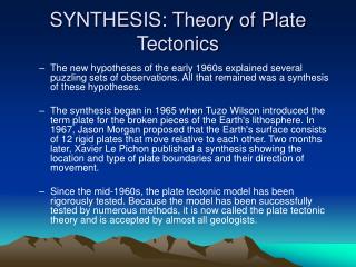  Amalgamation: Theory of Plate Tectonics 