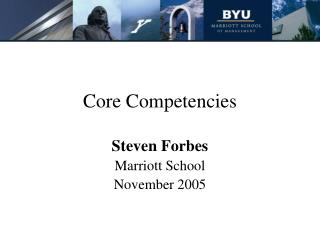  Center Competencies 