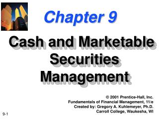  Money and Marketable Securities Management 