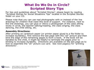 What Do We Do in Circle Scripted Story Tips 