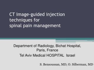  CT Image-guided infusion methods for spinal agony administration 