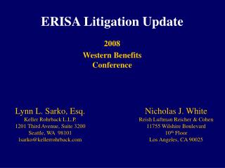 ERISA Litigation Update 