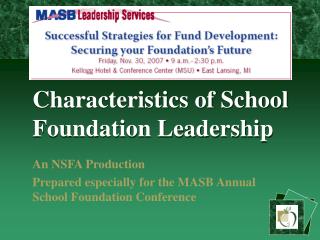  Qualities of School Foundation Leadership 