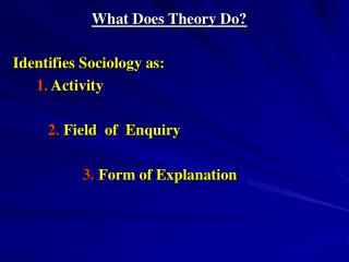  What Does Theory Do 