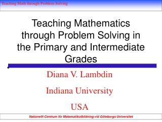  Showing Mathematics through Problem Solving in the Primary and Intermediate Grades 