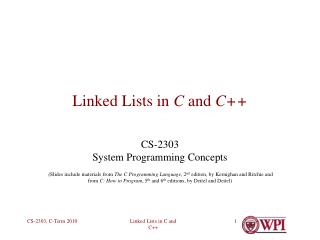  Connected Lists in C and C 