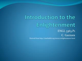  Prologue to the Enlightenment 