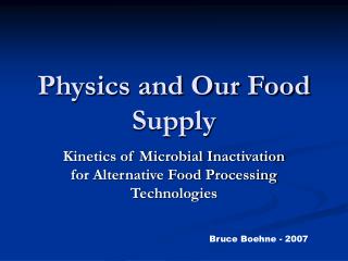  Material science and Our Food Supply 