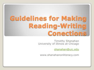  Rules for Making Reading-Writing Conections 