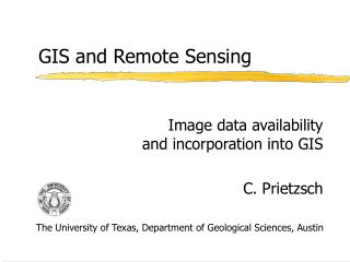  GIS and Remote Sensing 