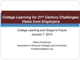  School Learning for 21st Century Challenges: Views from Employers 