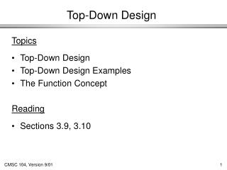  Top-Down Design 