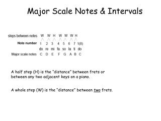  Significant Scale Notes Intervals 