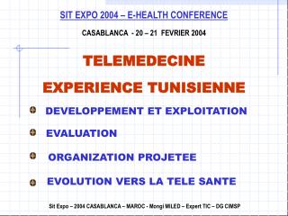  SIT EXPO 2004 E-HEALTH CONFERENCE 
