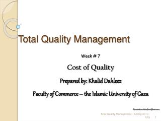  All out Quality Management 