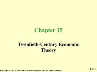  Twentieth-Century Economic Theory 