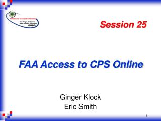  FAA Access to CPS Online 