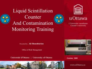  Fluid Scintillation Counter And Contamination Monitoring Training 