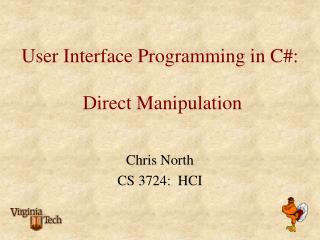  Client Interface Programming in C: Direct Manipulation 