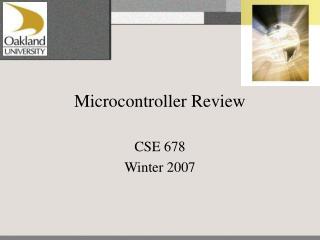  Microcontroller Review 