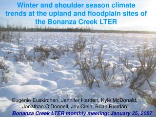  Winter and shoulder season atmosphere patterns at the upland and floodplain destinations of the Bonanza Creek LTER 