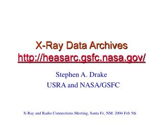  X-Ray Data Archives heasarc.gsfc.nasa 