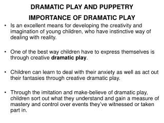  Emotional PLAY AND PUPPETRY 