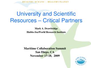  College and Scientific Resources Critical Partners 