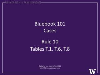  Bluebook 101 Cases 