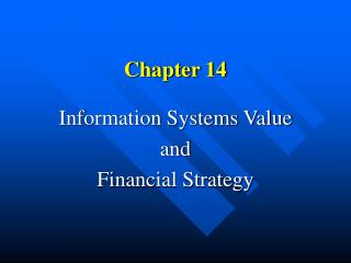 Data Systems Value and Financial Strategy 