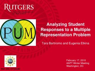  Breaking down Student Responses to a Multiple Representation Problem 