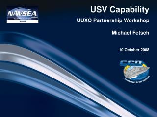  USV Capability UUXO Partnership Workshop 