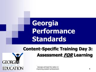  Georgia Performance Standards 