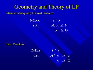  Geometry and Theory of LP 